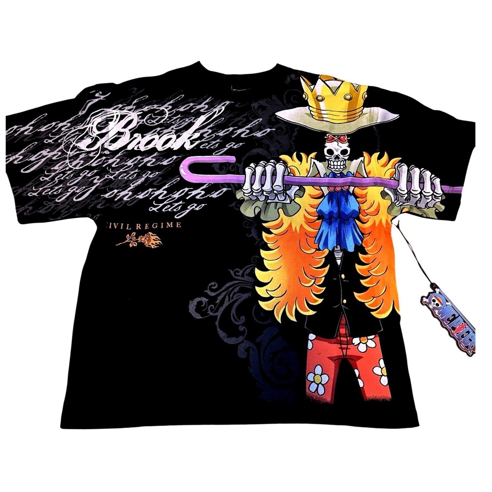 Civil Regime x One Piece Brook Soul King 199X‎ Oversized Tee Black Mens Large
